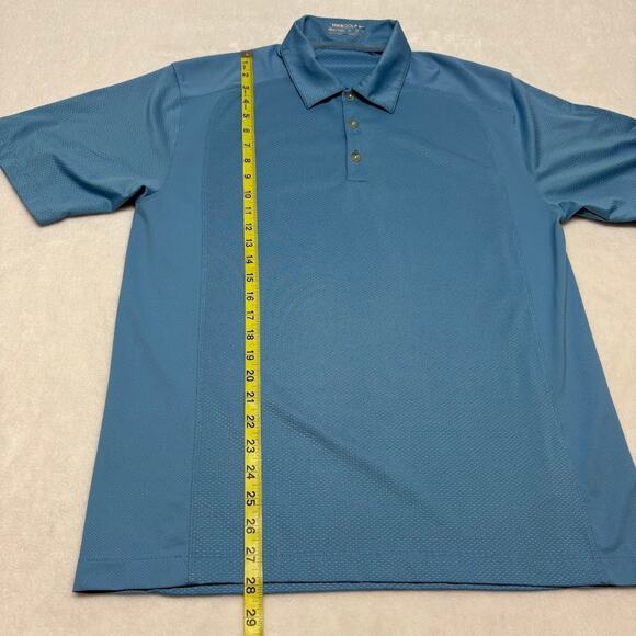 Nike Golf Nike Fit Dry Performance Polo (2) Size M  Embroidered Logo Orange Blue - Picture 11 of 14